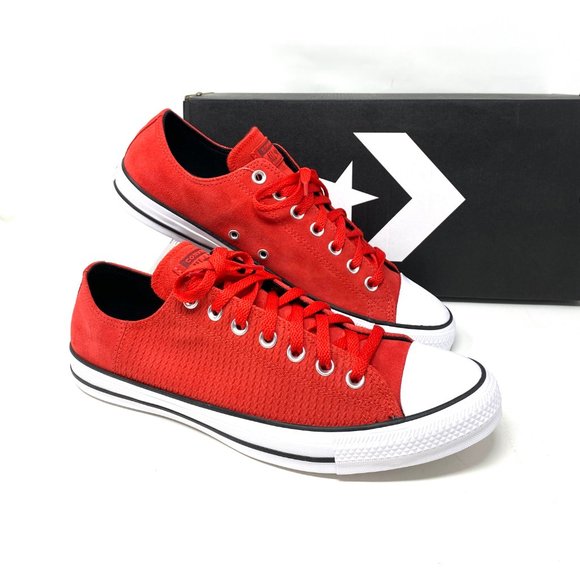Converse Men's Size 10.5 169446C CTAS OX UNIVERSITY Red Canvas Low Top Sneakers - Picture 9 of 11